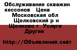 Обслуживание скважин кессонов › Цена ­ 1 000 - Московская обл., Щелковский р-н, Щелково г. Услуги » Другие   